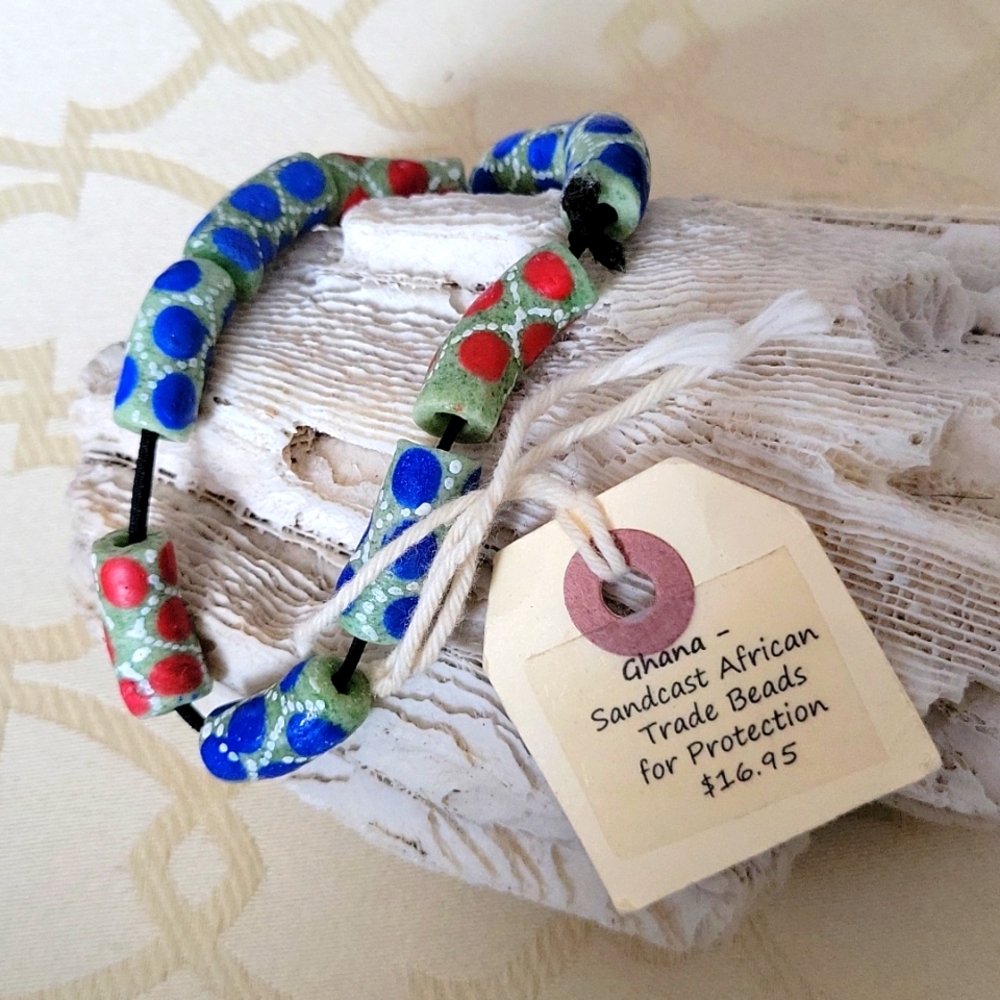 Sandcast African beaded bracelet